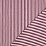 De Stoffenkamer Double Gauze cotton Tetra - double stripes pink/burgundy