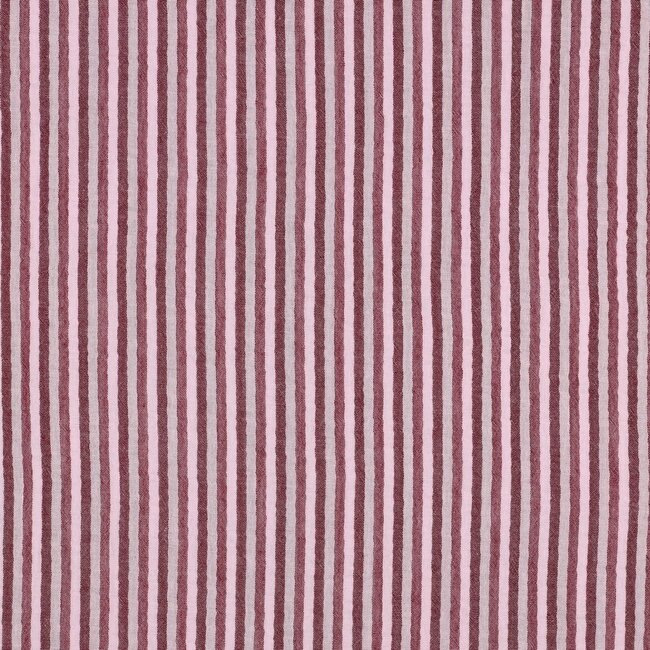 De Stoffenkamer Double Gauze cotton Tetra - double stripes pink/burgundy