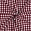 De Stoffenkamer Double Gauze cotton Tetra - double checks pink/burgundy