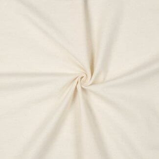 Poppy Flanel Cotton uni - natural offwhite