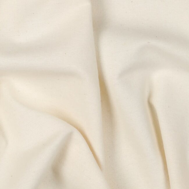 Poppy Flanel Cotton uni - natural offwhite