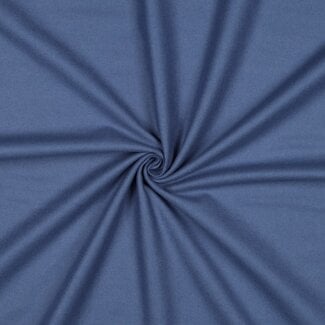 Poppy Flanel Cotton uni - denim blue