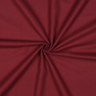 Poppy Flanel Cotton uni - wine