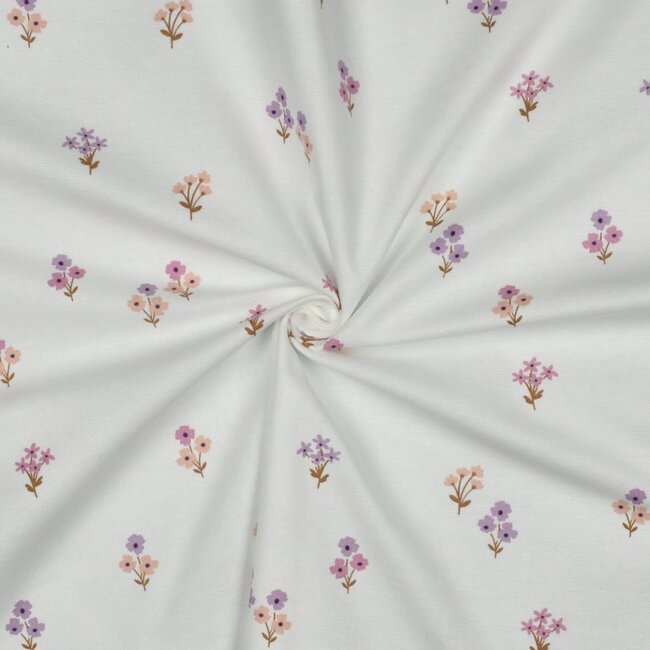 Poppy Flanel Cotton Flower bouquet white
