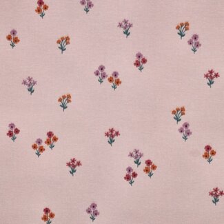 Poppy Flanel Cotton Flower bouquet pink