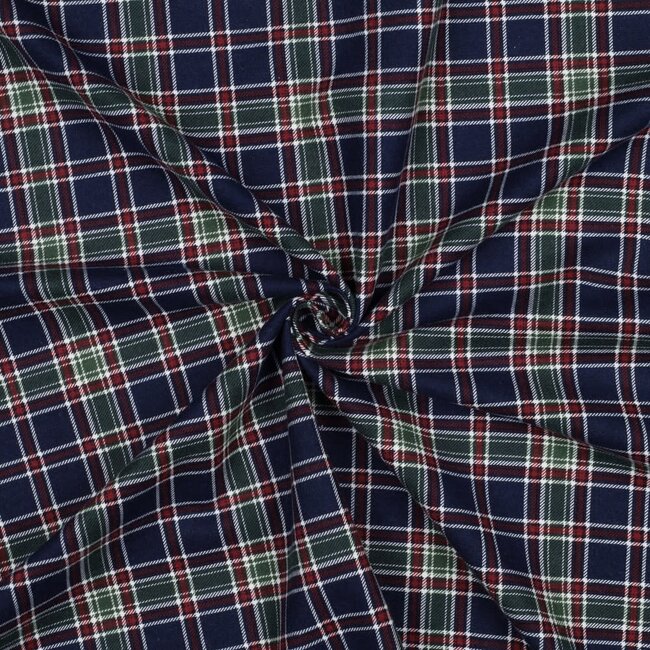Poppy Flanel Cotton Checks classic Green/Blue