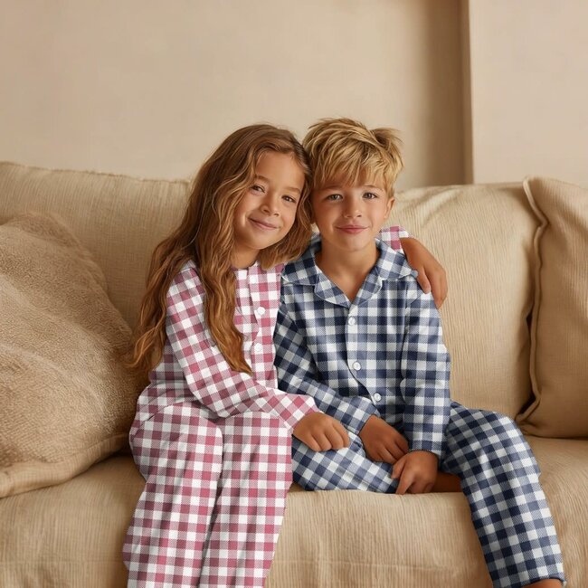 Poppy Flanel Cotton Checks classic ecru/blue