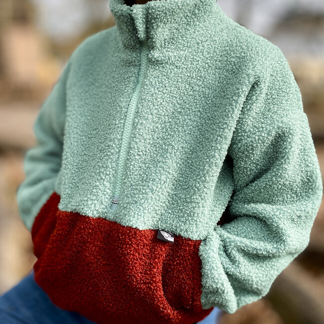 De Stoffenkamer Teddy double Fleece - mint green