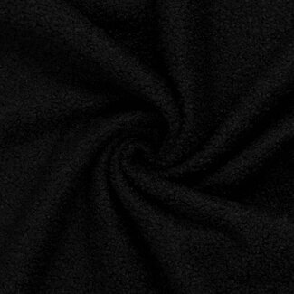 De Stoffenkamer Teddy double Fleece - black