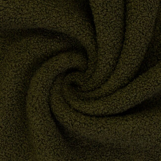 De Stoffenkamer Teddy double Fleece - khaki green