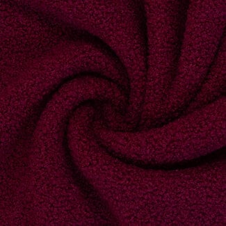 De Stoffenkamer Teddy double Fleece - burgundy