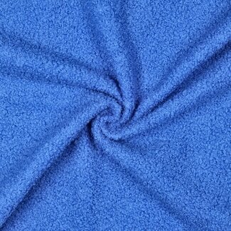 De Stoffenkamer Teddy double Fleece - royal blue