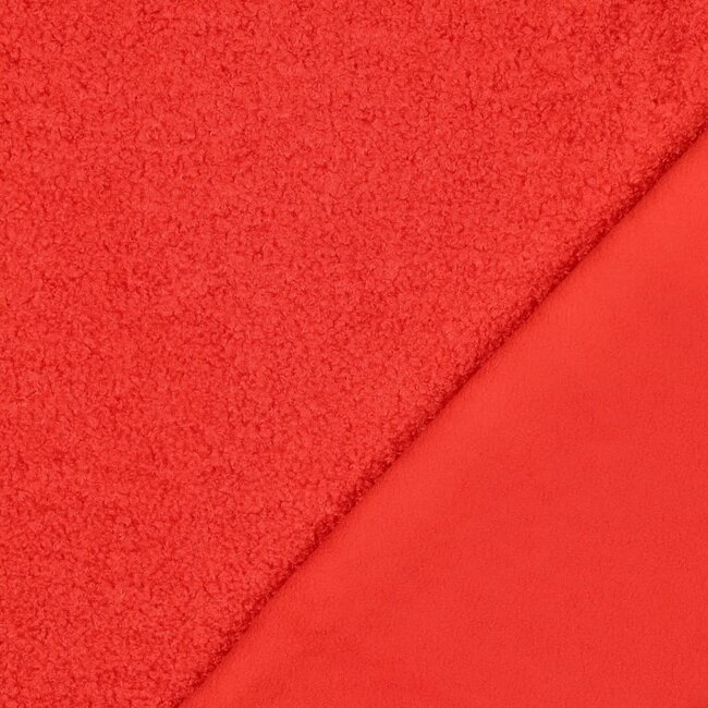De Stoffenkamer Teddy double Fleece - red