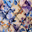 Quilted watercolor flower - grey blue