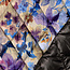 Quilted watercolor flower - grey blue