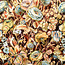 Quilted velours flowerfield - brown