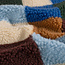 De Stoffenkamer Sherpa teddy Fleece print - checks blue