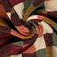 De Stoffenkamer Sherpa teddy Fleece print - checks rust