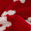 De Stoffenkamer Sherpa teddy Fleece print - red flowers