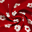 De Stoffenkamer Sherpa teddy Fleece print - red flowers