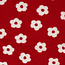 De Stoffenkamer Sherpa teddy Fleece print - red flowers