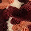 De Stoffenkamer Sherpa teddy Fleece print - flowerfield rust