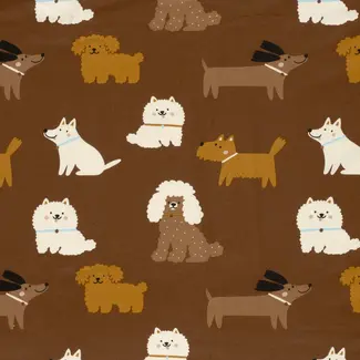 French terry - dogs bruin