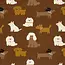 French terry - dogs bruin