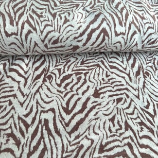 Jacquard jersey zebra - camel/creme
