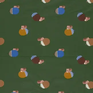 Soft sweater - eekhoorns donkergroen