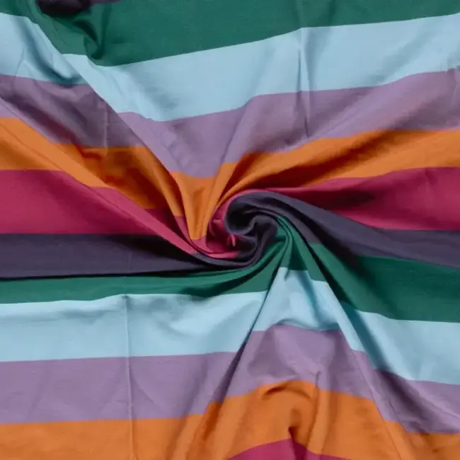 French Terry - big stripes oranje