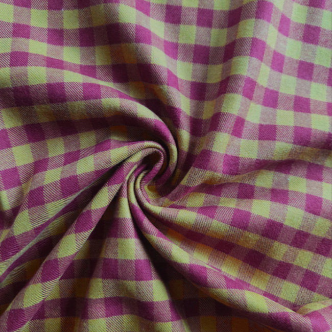 Flanel Cotton Checks - olive/bordeaux