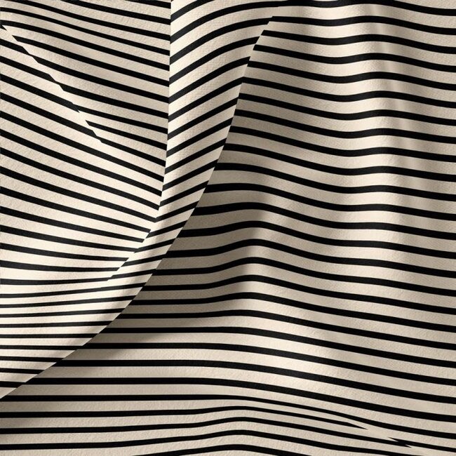 Tricot mini stripes - naturel/black