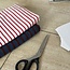 Tricot stripes - petrol / burgundy
