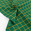 Fableism Woven cotton jacquard - green grid