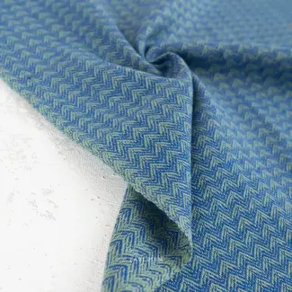Fableism Woven cotton jacquard - summit blue/aqua