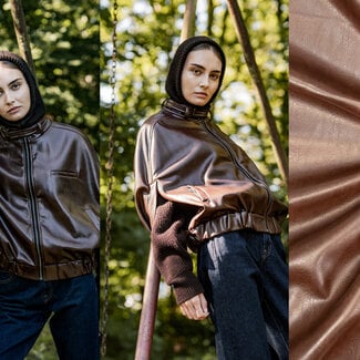 Fibre Mood Faux-Leather vegan - chocolate brown
