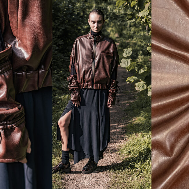 Fibre Mood Faux-Leather vegan - chocolate brown