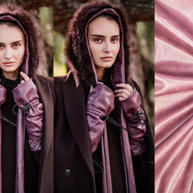 Fibre Mood Faux-Leather vegan - aubergine