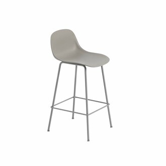 Muuto Fiber Bar Stool tube base with backrest Muuto Fiber Bar Stool tube base with backrest