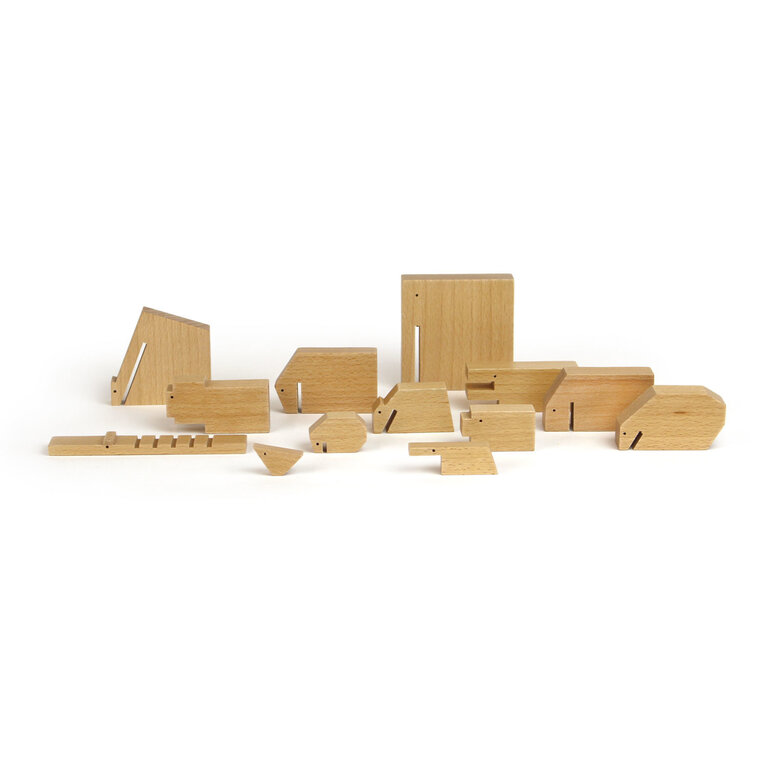 Floris Hovers Wooden Animals set Large