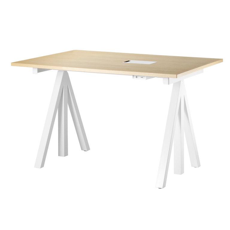 String Furniture Works Height-adjustable work desk 120 x 78 cm