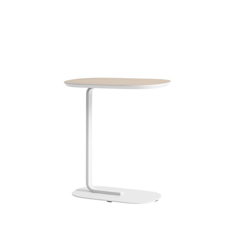 Muuto Relate Side Table off white/oak veneer H60,5cm showroommodel