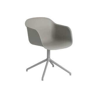 Muuto Fiber Armchair swivel base grey without return showroommodel