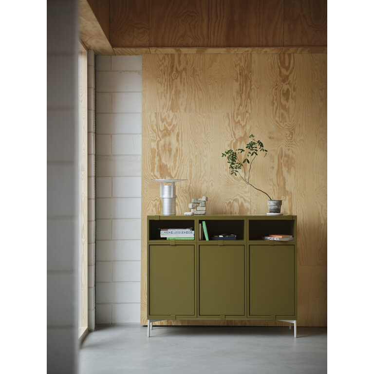 Muuto Stacked large with door & shelf brown green showroom item