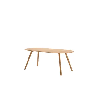 Objekte Unserer Tage Meyer Table Rounded waxed oak Objekte Unserer Tage Meyer Table Rounded waxed oak