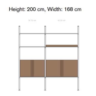 String Furniture Pira G2 voorbeeldcombinatie vrijstaand
