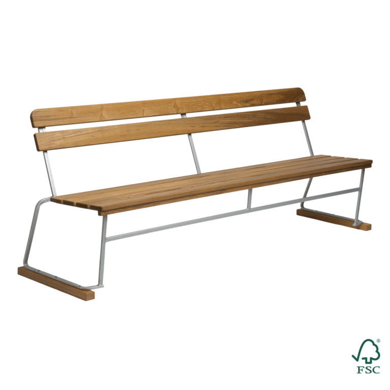 Grythyttan Sofa 5 Geolied eikenhout met thermisch verzinkt frame showroommodel (204 cm, 55 cm. H 77 cm)