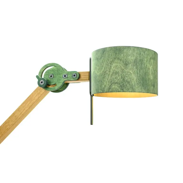 Arend Groosman Circle Arc Floor Lamp oak & green showroommodel