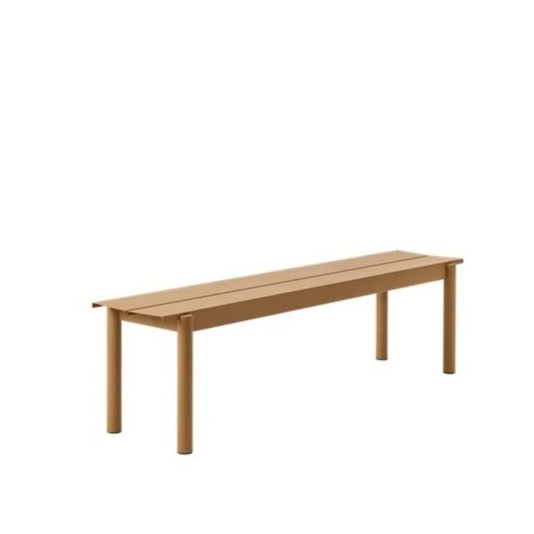 Muuto Linear steel bench 170 cm burnt orange showroommodel